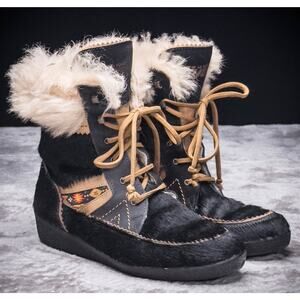 La Scarpa Dival Elisa Vintage Apres Ski Fur Boots Womens Size EU 41 US 10